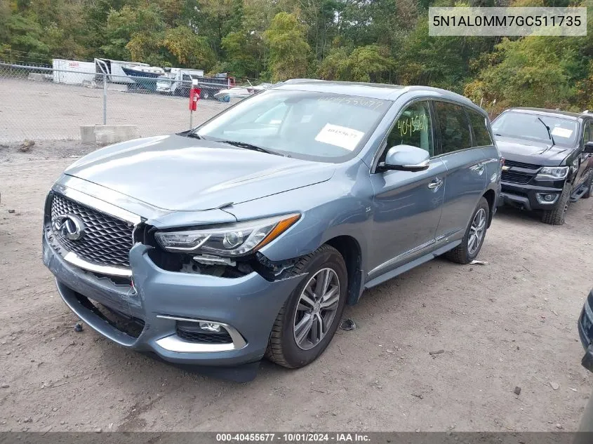 2016 Infiniti Qx60 VIN: 5N1AL0MM7GC511735 Lot: 40455677