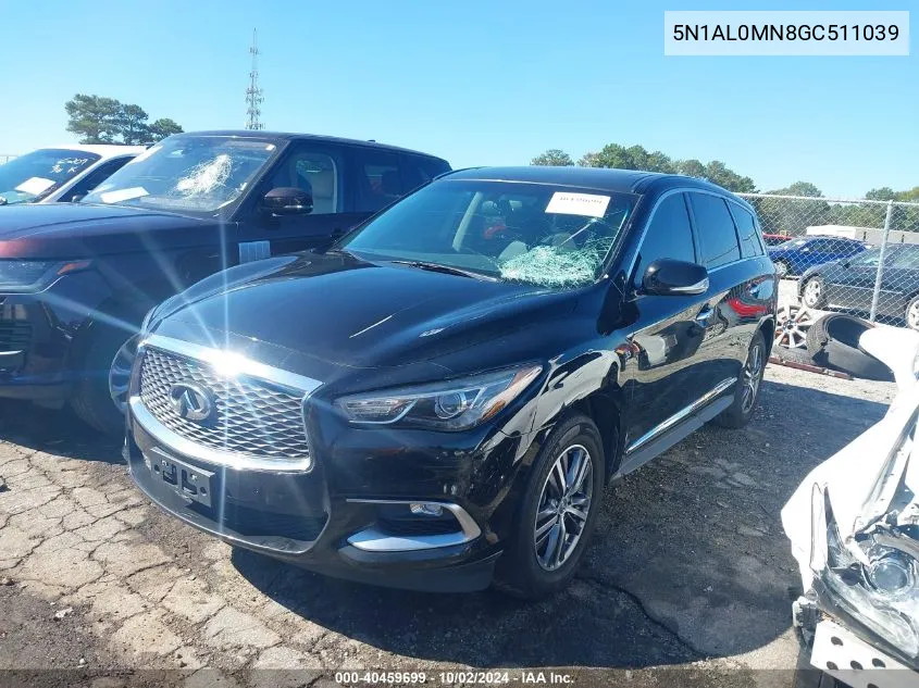 2016 Infiniti Qx60 VIN: 5N1AL0MN8GC511039 Lot: 40459699