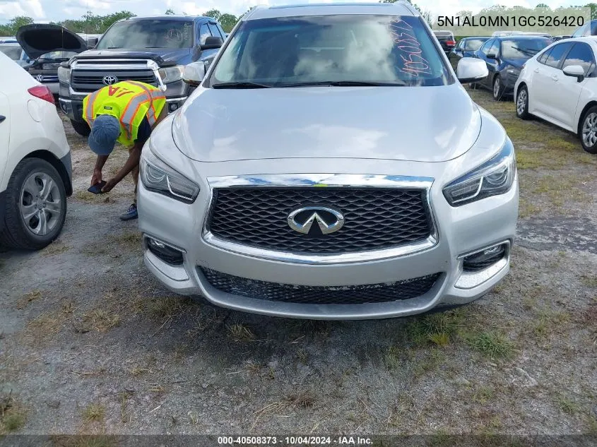 2016 Infiniti Qx60 VIN: 5N1AL0MN1GC526420 Lot: 40508373