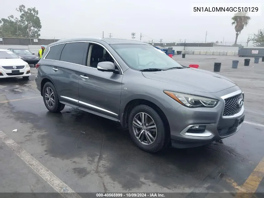 2016 Infiniti Qx60 VIN: 5N1AL0MN4GC510129 Lot: 40565999