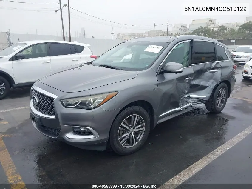 2016 Infiniti Qx60 VIN: 5N1AL0MN4GC510129 Lot: 40565999