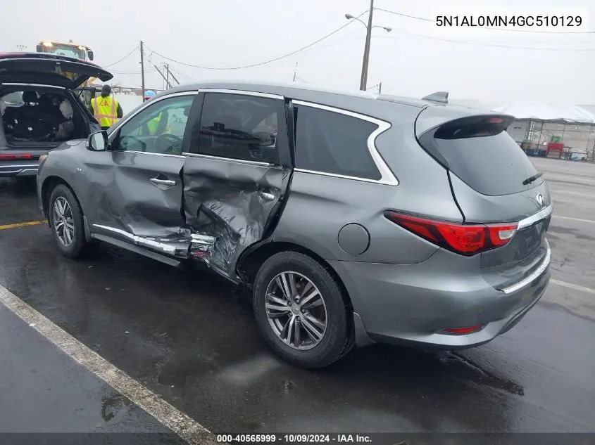 2016 Infiniti Qx60 VIN: 5N1AL0MN4GC510129 Lot: 40565999