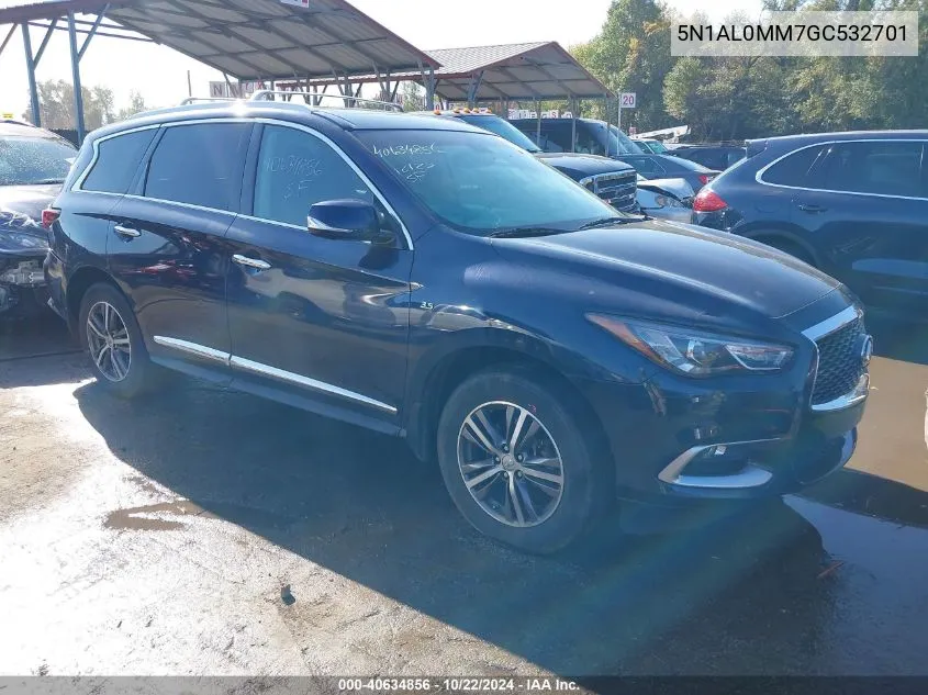 2016 Infiniti Qx60 VIN: 5N1AL0MM7GC532701 Lot: 40634856