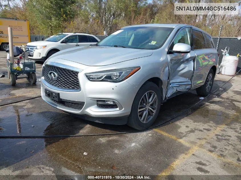 2016 Infiniti Qx60 VIN: 5N1AL0MM4GC516486 Lot: 40731975