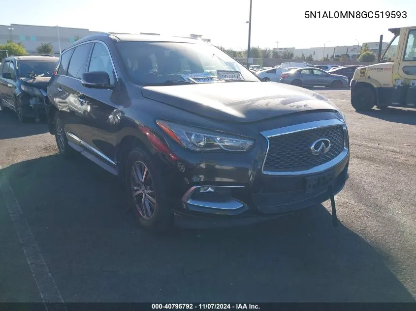 2016 Infiniti Qx60 VIN: 5N1AL0MN8GC519593 Lot: 40795792