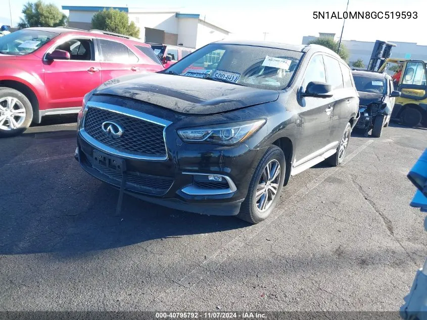 2016 Infiniti Qx60 VIN: 5N1AL0MN8GC519593 Lot: 40795792