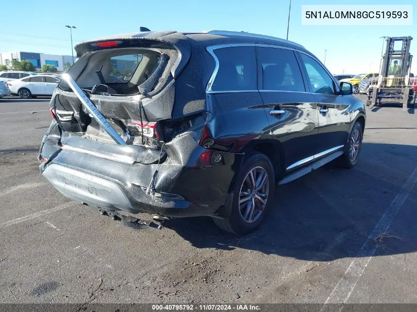 2016 Infiniti Qx60 VIN: 5N1AL0MN8GC519593 Lot: 40795792