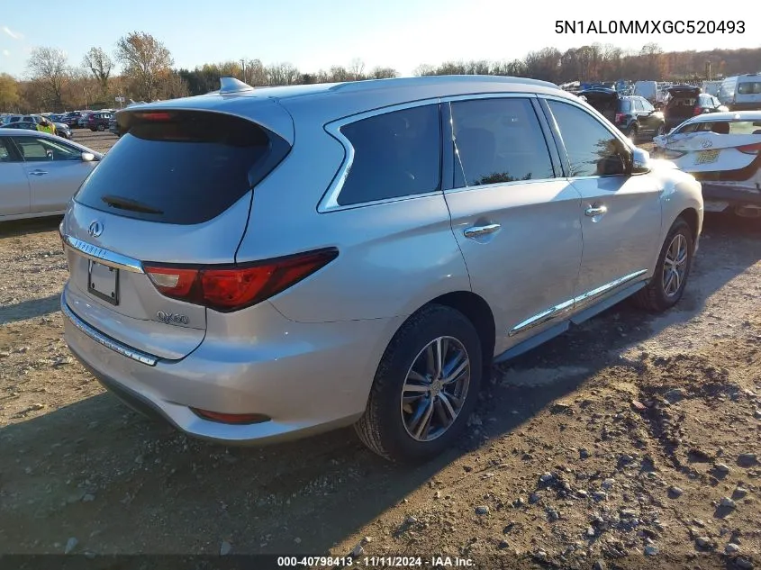 2016 Infiniti Qx60 VIN: 5N1AL0MMXGC520493 Lot: 40798413