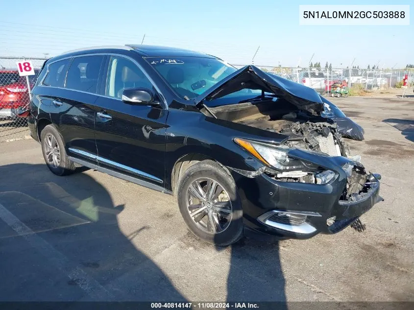 2016 Infiniti Qx60 VIN: 5N1AL0MN2GC503888 Lot: 40814147