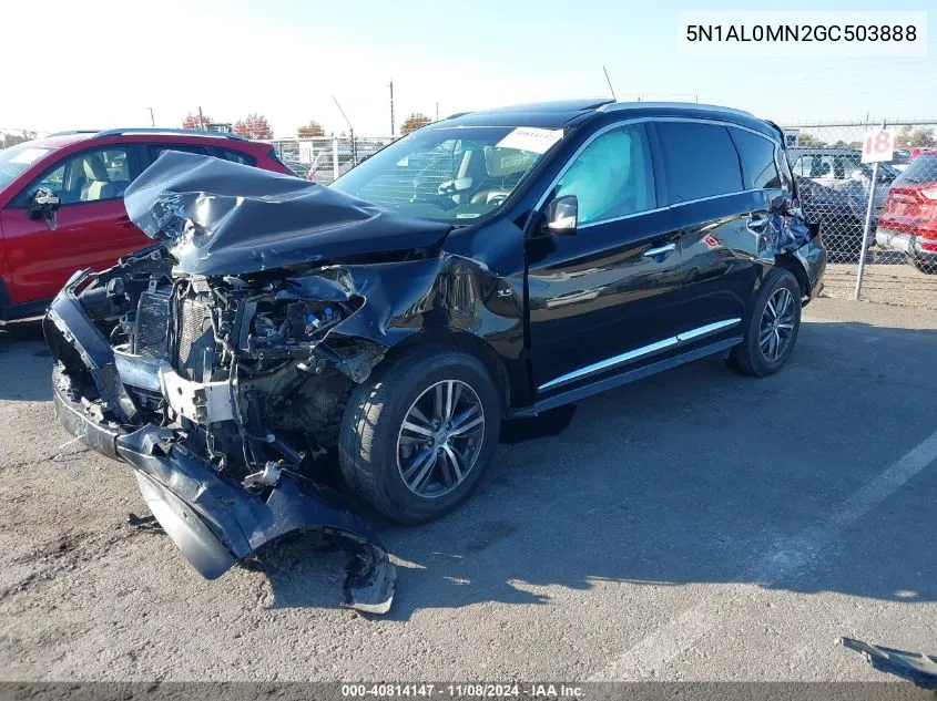 2016 Infiniti Qx60 VIN: 5N1AL0MN2GC503888 Lot: 40814147