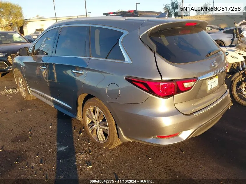 2016 Infiniti Qx60 VIN: 5N1AL0MN6GC517258 Lot: 40842775