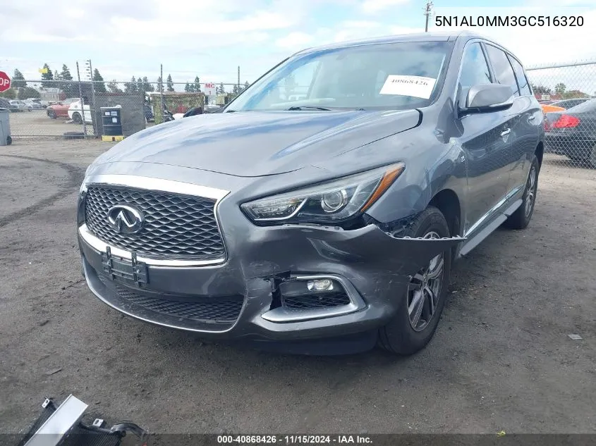 2016 Infiniti Qx60 VIN: 5N1AL0MM3GC516320 Lot: 40868426