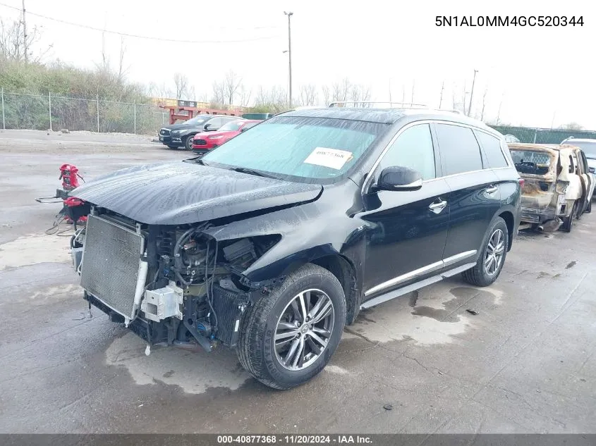 2016 Infiniti Qx60 VIN: 5N1AL0MM4GC520344 Lot: 40877368