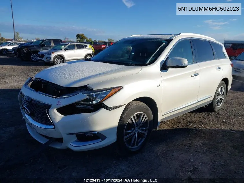 2017 Infiniti Qx60 VIN: 5N1DL0MM6HC502023 Lot: 12129419