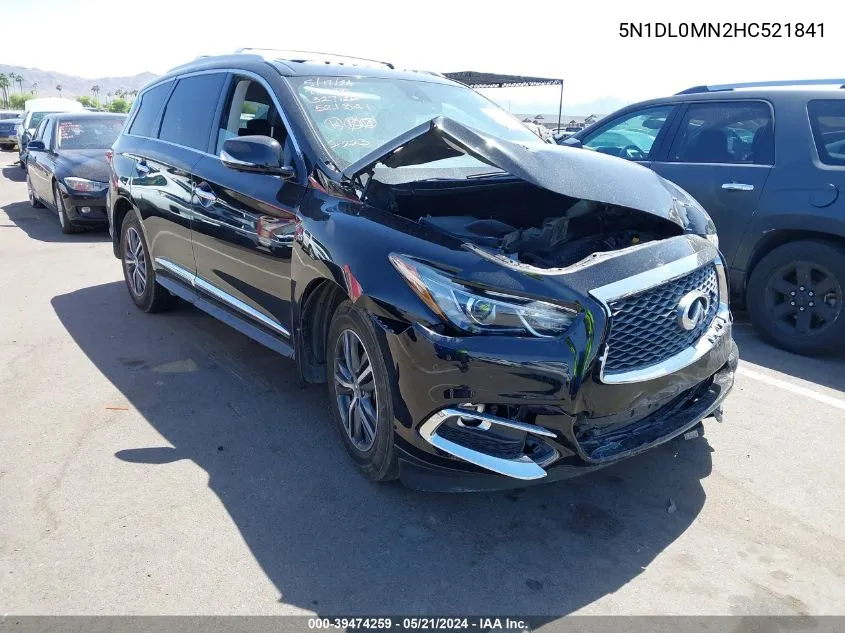 2017 Infiniti Qx60 VIN: 5N1DL0MN2HC521841 Lot: 39474259