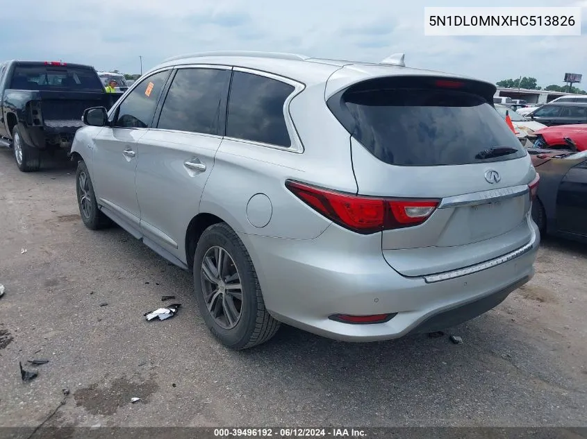 2017 Infiniti Qx60 VIN: 5N1DL0MNXHC513826 Lot: 39496192