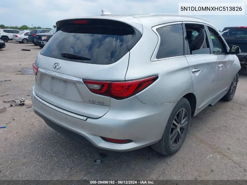 2017 Infiniti Qx60 VIN: 5N1DL0MNXHC513826 Lot: 39496192