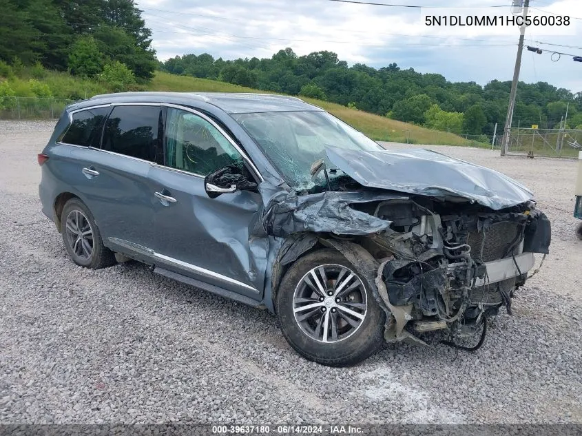 2017 Infiniti Qx60 VIN: 5N1DL0MM1HC560038 Lot: 39637180