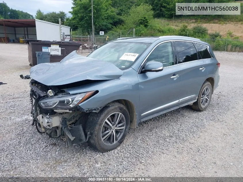 2017 Infiniti Qx60 VIN: 5N1DL0MM1HC560038 Lot: 39637180