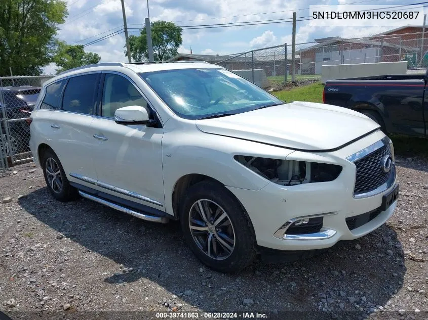 2017 Infiniti Qx60 VIN: 5N1DL0MM3HC520687 Lot: 39741863