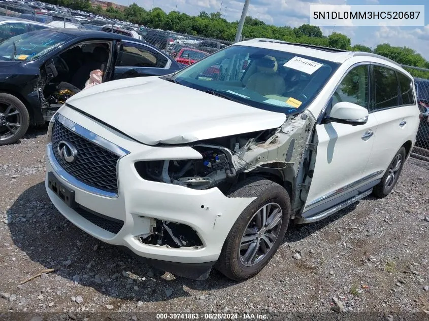 2017 Infiniti Qx60 VIN: 5N1DL0MM3HC520687 Lot: 39741863