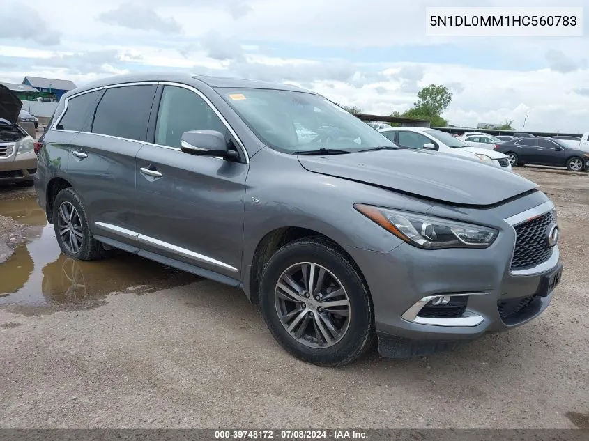 2017 Infiniti Qx60 VIN: 5N1DL0MM1HC560783 Lot: 39748172