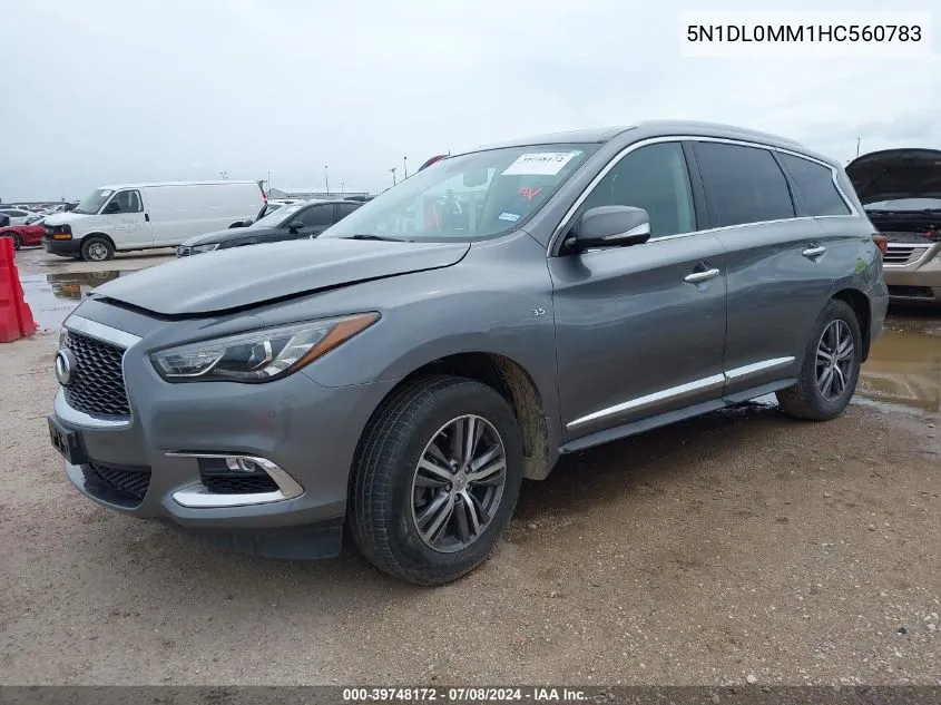 2017 Infiniti Qx60 VIN: 5N1DL0MM1HC560783 Lot: 39748172