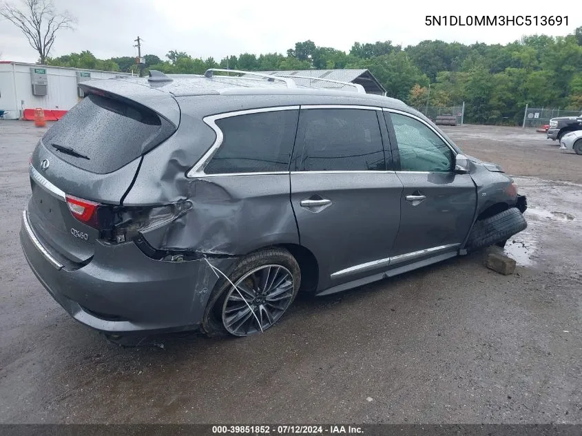 2017 Infiniti Qx60 VIN: 5N1DL0MM3HC513691 Lot: 39851852