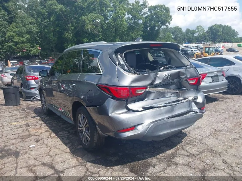 2017 Infiniti Qx60 VIN: 5N1DL0MN7HC517655 Lot: 39956244