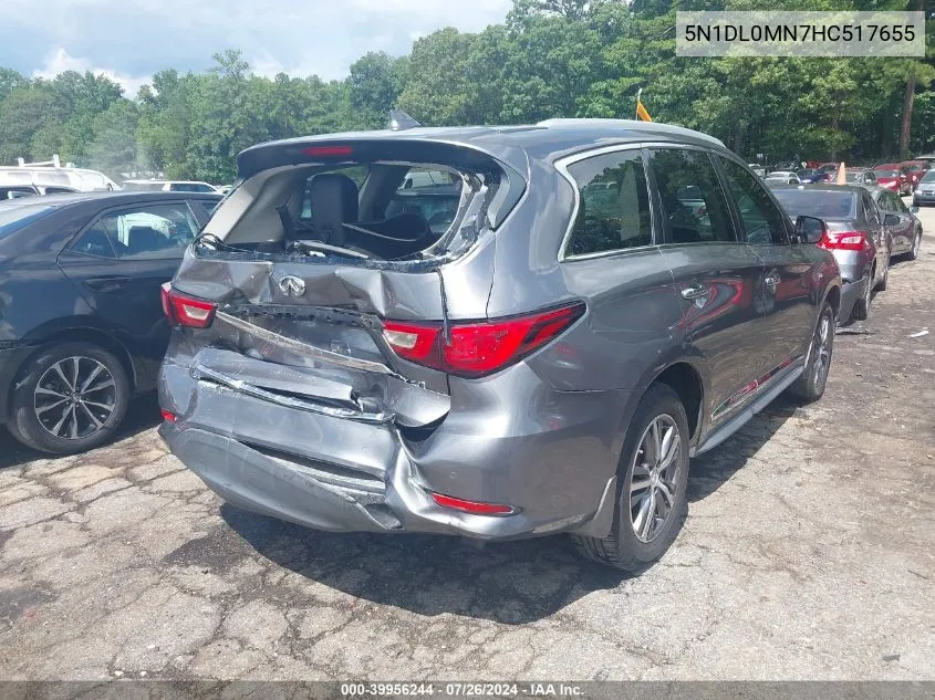 2017 Infiniti Qx60 VIN: 5N1DL0MN7HC517655 Lot: 39956244