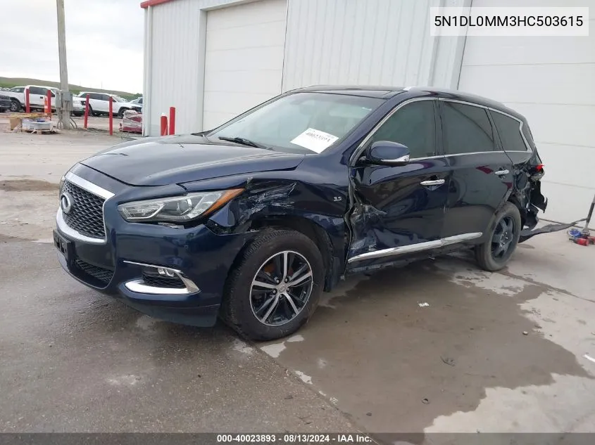 2017 Infiniti Qx60 VIN: 5N1DL0MM3HC503615 Lot: 40023893