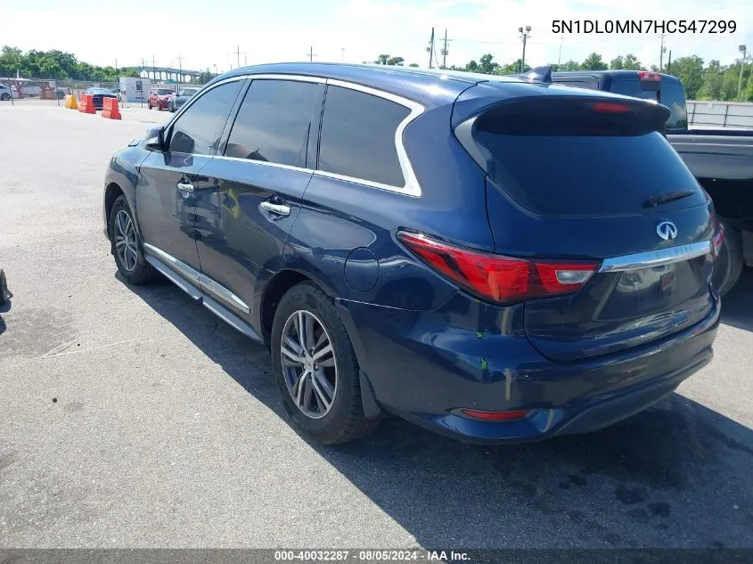 2017 Infiniti Qx60 VIN: 5N1DL0MN7HC547299 Lot: 40032287