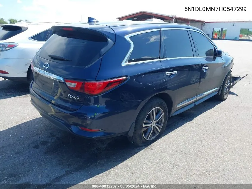 2017 Infiniti Qx60 VIN: 5N1DL0MN7HC547299 Lot: 40032287