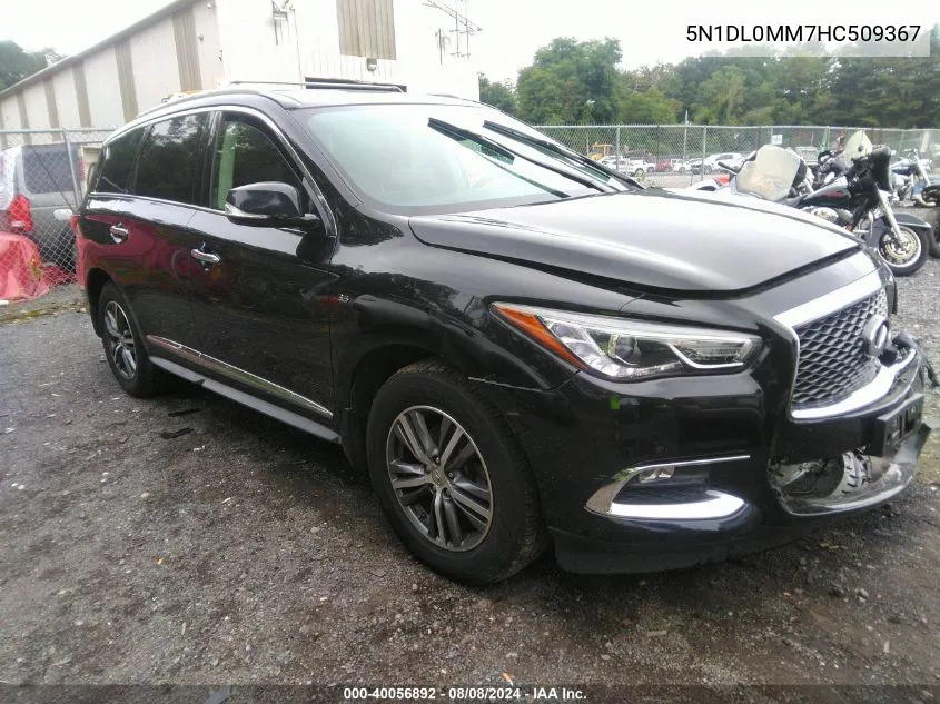 2017 Infiniti Qx60 VIN: 5N1DL0MM7HC509367 Lot: 40056892