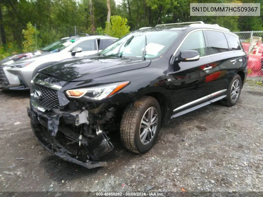 2017 Infiniti Qx60 VIN: 5N1DL0MM7HC509367 Lot: 40056892