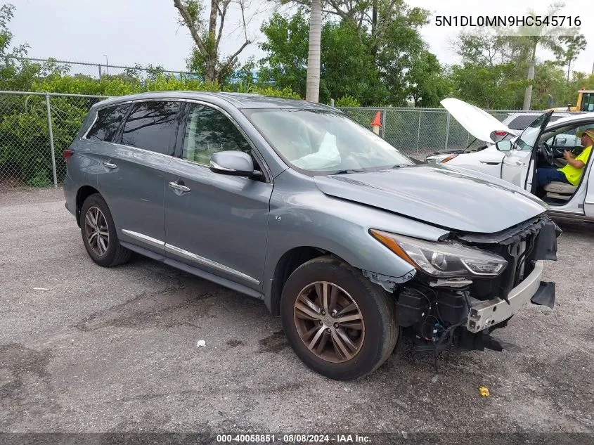 2017 Infiniti Qx60 VIN: 5N1DL0MN9HC545716 Lot: 40058851