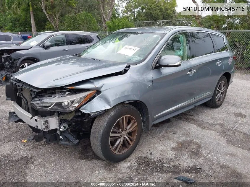 2017 Infiniti Qx60 VIN: 5N1DL0MN9HC545716 Lot: 40058851