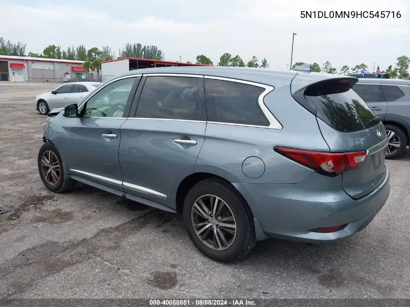 2017 Infiniti Qx60 VIN: 5N1DL0MN9HC545716 Lot: 40058851