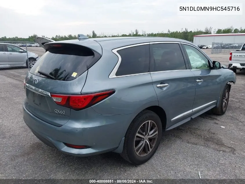 2017 Infiniti Qx60 VIN: 5N1DL0MN9HC545716 Lot: 40058851