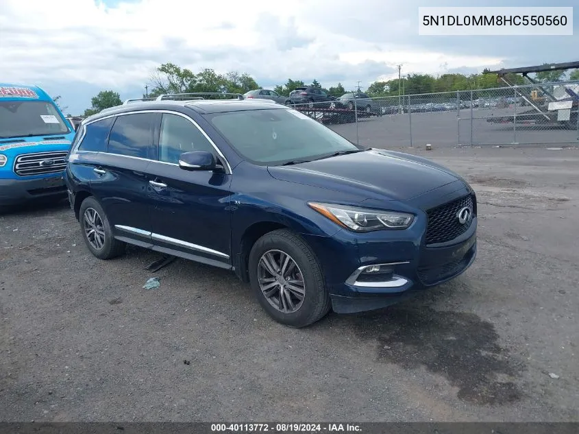 2017 Infiniti Qx60 VIN: 5N1DL0MM8HC550560 Lot: 40113772