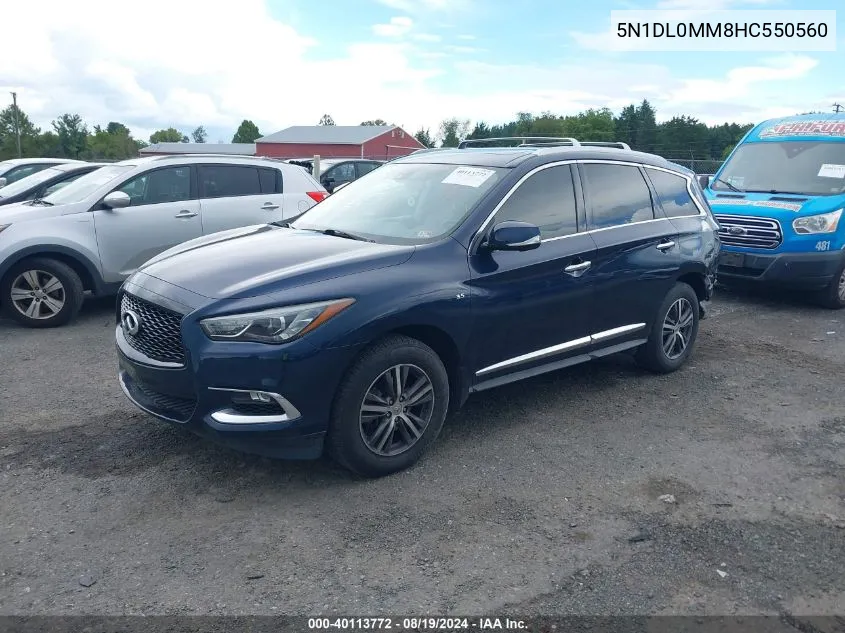 2017 Infiniti Qx60 VIN: 5N1DL0MM8HC550560 Lot: 40113772