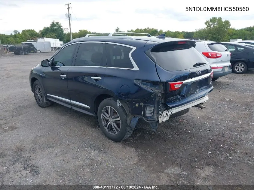 2017 Infiniti Qx60 VIN: 5N1DL0MM8HC550560 Lot: 40113772