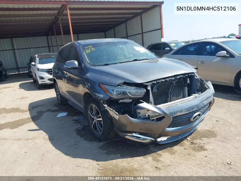 2017 Infiniti Qx60 VIN: 5N1DL0MN4HC512106 Lot: 40131673