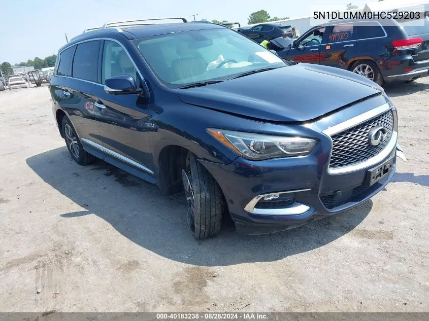 2017 Infiniti Qx60 VIN: 5N1DL0MM0HC529203 Lot: 40183238