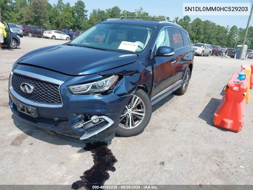 2017 Infiniti Qx60 VIN: 5N1DL0MM0HC529203 Lot: 40183238