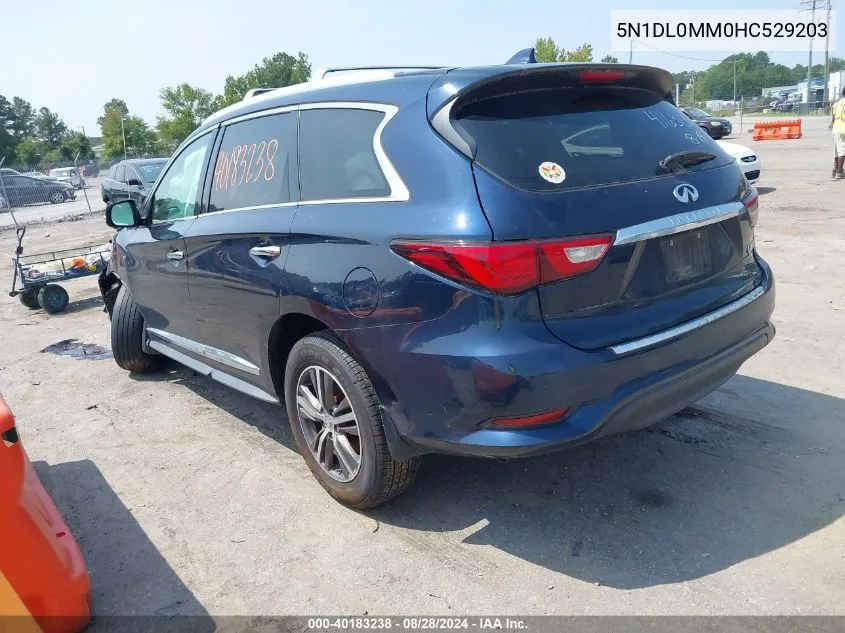 2017 Infiniti Qx60 VIN: 5N1DL0MM0HC529203 Lot: 40183238