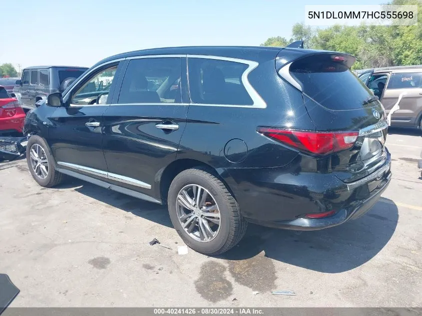 2017 Infiniti Qx60 VIN: 5N1DL0MM7HC555698 Lot: 40241426