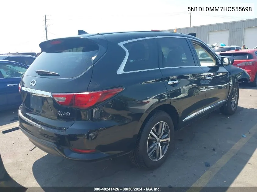 2017 Infiniti Qx60 VIN: 5N1DL0MM7HC555698 Lot: 40241426