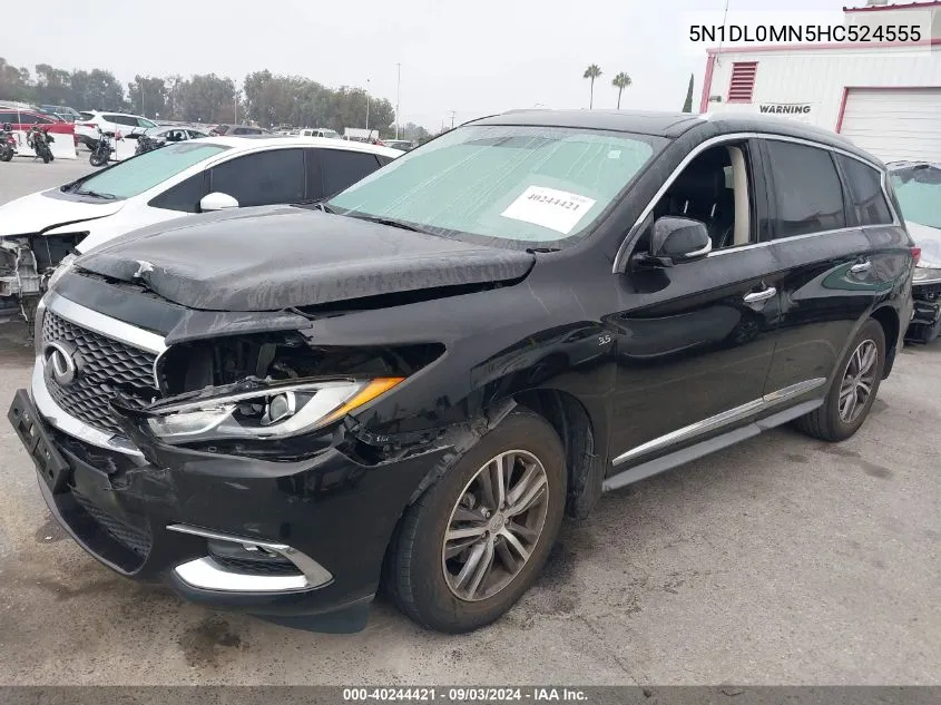 2017 Infiniti Qx60 VIN: 5N1DL0MN5HC524555 Lot: 40244421