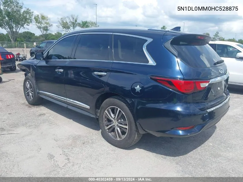 2017 Infiniti Qx60 VIN: 5N1DL0MM0HC528875 Lot: 40302459